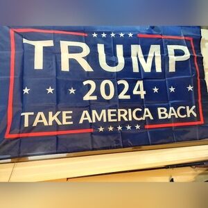 Patriotic Blue and White Flag